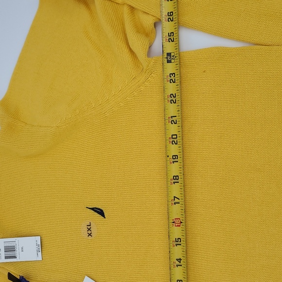 NWT Nautica Yellow Pullover Sweater Men's Size XXL - Picture 4 of 6